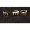 Image 1 : THREE SILVER MENS RINGS (20.1G)