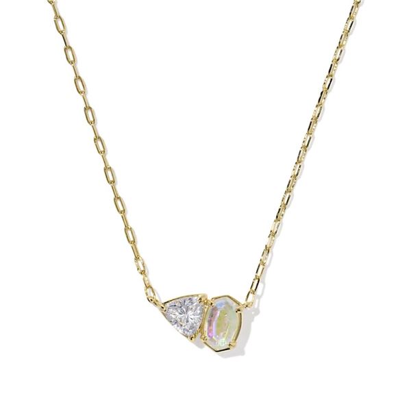 KENDRA SCOTT: Tatum April Short Pendant Necklace