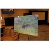 Image 1 : DROPTINES STUDIOS: "Portrait of a Deer" Glass Photo Print