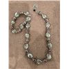Image 1 : 01 - Vintage Murano art glass necklace and bracelet.  Necklace is 14" with adjustable extension chai