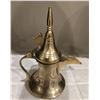 Image 1 : 03 - Vintage brass Dallah, a traditional Middle Eastern coffee pot for brewing and serving coffee.  