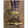 Image 3 : 04 - Decorative Egyptian perfume bottle with glass stopper. Probably mouth-blown galss.  Purple with