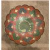 Image 2 : 07 - Vintage brass, scalloped bowl with enamel inlay, I think Cloisonne technique.  1940s.  6" acros