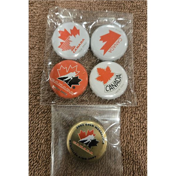 20 - Circa 2002 Hockey Canada logo beer caps.  Set of 4 from Molson Canadain.  Unused.