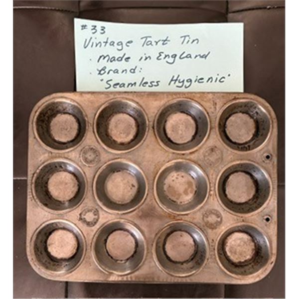 Vintage tart tin.  Seamless Hygienic, Made in England