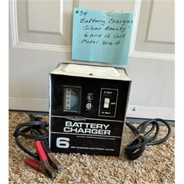Battery Charger, Silver Beauty, Model 8016-A.   6 and 12 Volt