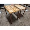 Image 1 : (2) Vintage Wood End Tables (17x11x19") (15x16x12")