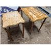 Image 4 : (2) Vintage Wood End Tables (17x11x19") (15x16x12")