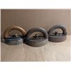 Image 1 : (3) Vintage Sad Irons (2) Guelph Canada and (1) Boyer Town U.S.