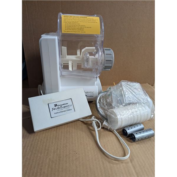 Pasta Express Automatic Pasta Making Machine w/ Parts and Instruction VHS