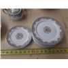Image 2 : Limoges Porcelain 29 Piece Dinner Set - (5 Large, 3 Small, 3 Medium Plates Having Chips and other di