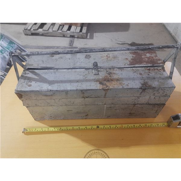 Vintage Tool Box with Nails Inside.