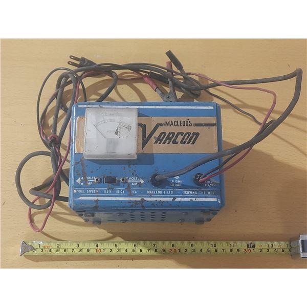 Vintage MacLeod's Varcon battery charger. (Untested)