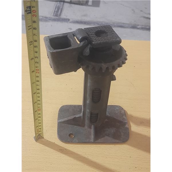Vintage Ford Model T or Model A ratchet screw jack, often referred to as a "flip top" jack.