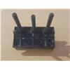 Image 3 : Woodworking bench vise, a heavy-duty tool designed to securely hold workpieces during tasks like cut
