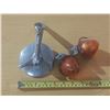 Image 3 : Vintage motorcycle turn signal indicator lights and a mirror.