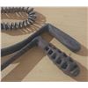 Image 2 : Vintage cast iron stove lid lifters and grate shakers used for wood-burning stoves.