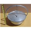 Image 1 : Vintage Nasco Italy hammered aluminum casserole dish with a hinged lid. (Glass bowl have 2 chips)