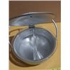 Image 3 : Vintage Nasco Italy hammered aluminum casserole dish with a hinged lid. (Glass bowl have 2 chips)