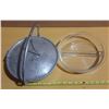 Image 4 : Vintage Nasco Italy hammered aluminum casserole dish with a hinged lid. (Glass bowl have 2 chips)