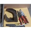 Image 3 : Vintage hand tools lot featuring a variety of wrenches, a hole punch, and drill bits.