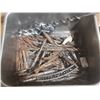 Image 4 : Vintage hand tools lot featuring a variety of wrenches, a hole punch, and drill bits.