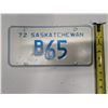 Image 2 : 72' Sask License Plate B65