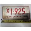 Image 1 : 71' Sask License Plate X1-925