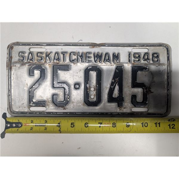 48' Sask License Plate 25-045