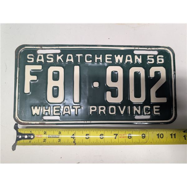 56' Sask License Plate F81-902