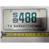 Image 1 : 74' Sask License Plate SB-488