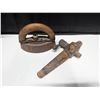 Image 1 : Vintage Sad Iron w/ Vintage Wood Spout