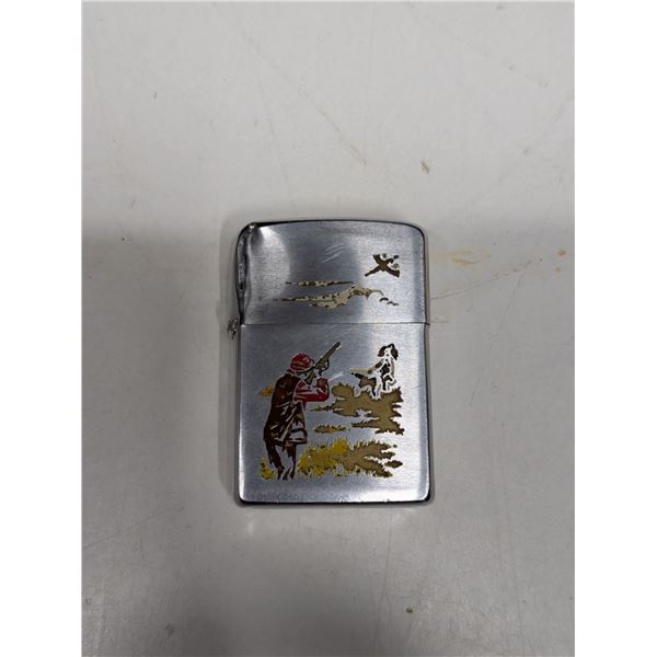 Vintage 1950 ZIPPO Lighter w/ Duck Hunting Design