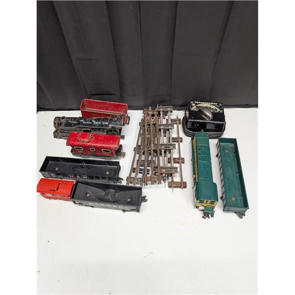 Lot of Vintage Trains, Train tracks, Train Carts, and remote Control For Trains
