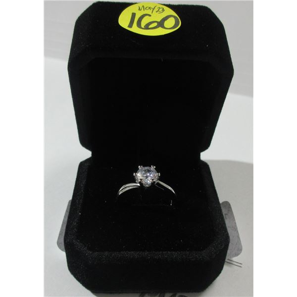 1 - NEW Platinum Plated 1.0ct Solitaire Ring