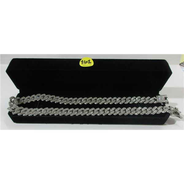 2 - NEW Platinum Plated Cuban Link Necklace