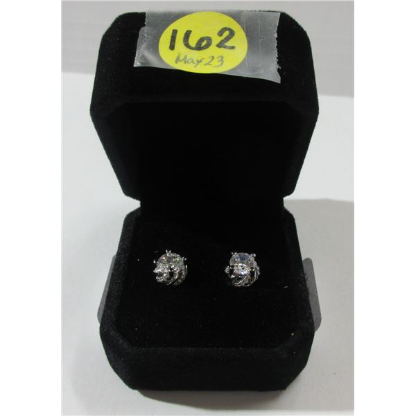 3 - NEW Platinum Plated 1.0ct Stud Earrings