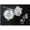 Image 7 : 3 - NEW Platinum Plated 1.0ct Stud Earrings