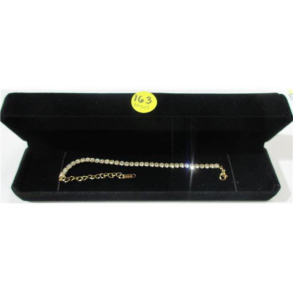 4 - NEW 14K Gold Plated Tennis Bracelet