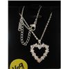 Image 1 : 10 - NEW Platinum Plated Heart Necklace