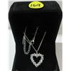 Image 2 : 10 - NEW Platinum Plated Heart Necklace
