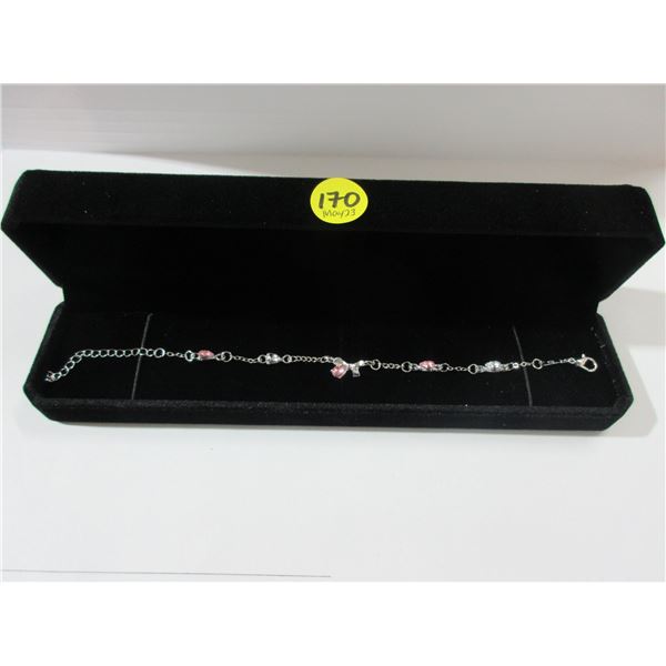 11 - NEW Platinum Plated Pear Cut) Bracelet