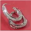Image 3 : 14 - NEW Platinum Plated Hoop Earrings