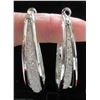 Image 6 : 14 - NEW Platinum Plated Hoop Earrings