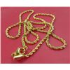 Image 4 : 15 - NEW 14K Gold Plated Rope Necklace