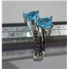 Image 3 : 16 - NEW Platinum Plated Double Hearts Ring