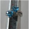 Image 4 : 16 - NEW Platinum Plated Double Hearts Ring