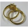 Image 7 : 17 - NEW 14K Gold Plated 1.0tcw Ring Set
