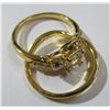 Image 8 : 17 - NEW 14K Gold Plated 1.0tcw Ring Set