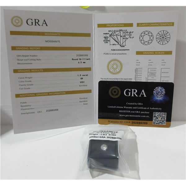 18 - NEW 1.0ct Moissanite GRA Report